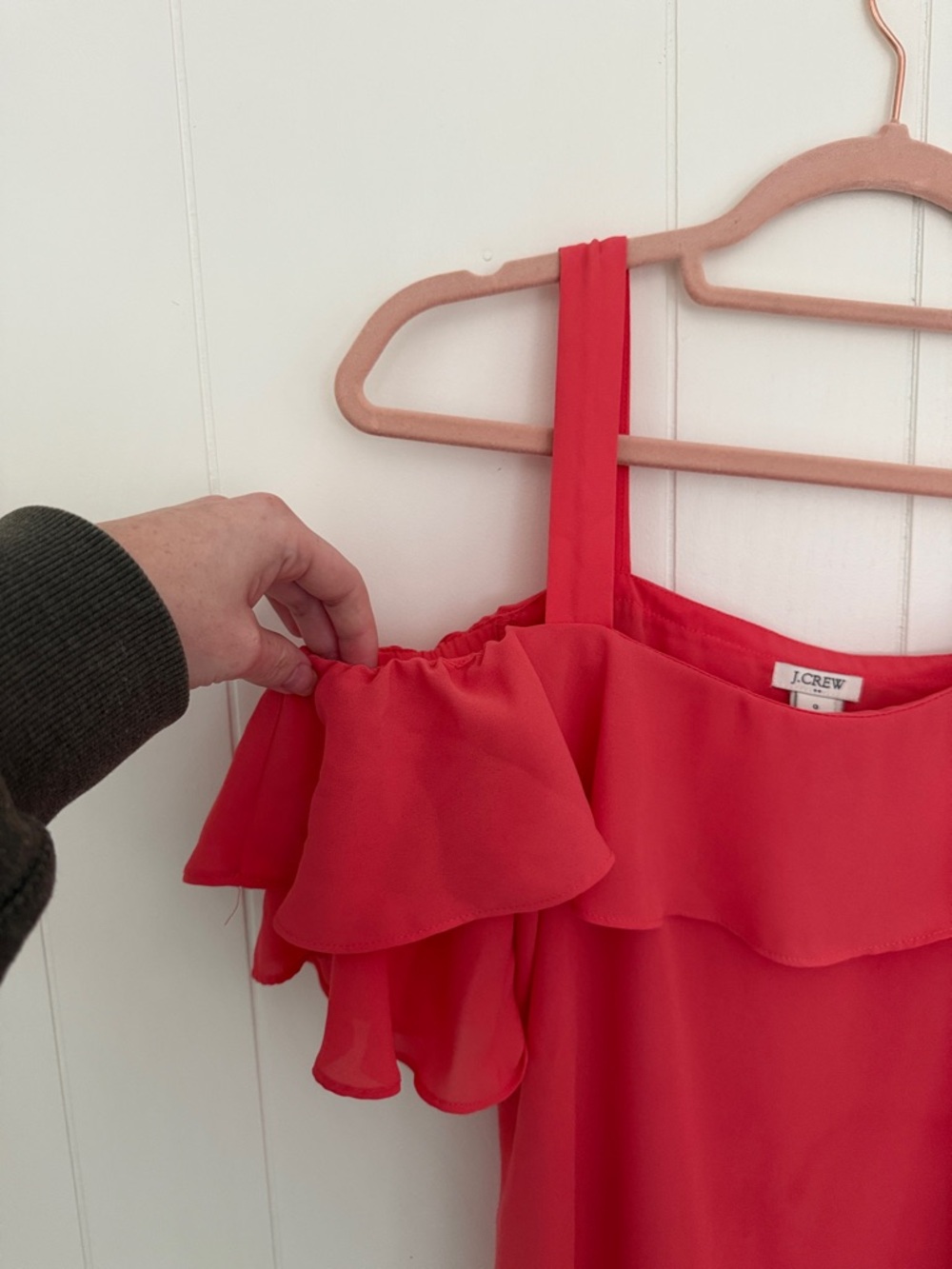 J. Crew Ruffle Cold-Shoulder Top - Picture 3 of 3